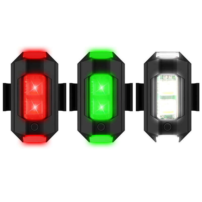 Seven-color Night Flying LED Flash Light Rechargeable Warning Signal Lamp AntiCollision Strobe Blink