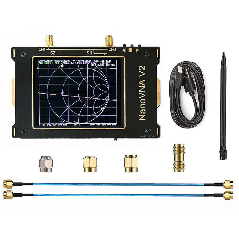NanoVNA S-A-A-2 V2 Vector Network Analyzer 50KHz~3GHz MF HF VHF UHF Antenna Analyzer 3.2 inch Nano V