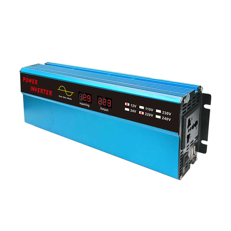 1000W Solar Pure Sine Wave Power Inverter Dual Usb Digital Display