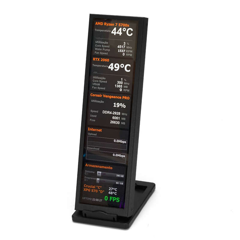 8.8 Inch Long Strip LCD Screen 1920*480P HD Driver Board Secondary Monitor AIDA64 Sub Display CPU GP