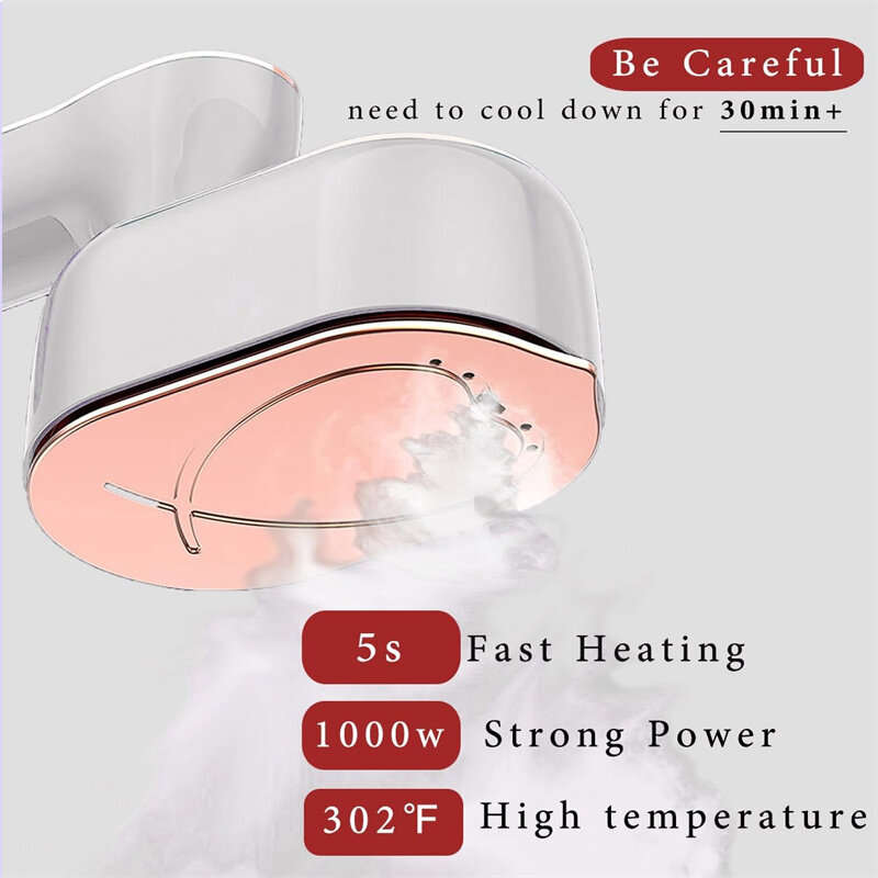 Mini Garment Steamer Steam Iron Handheld Portable Home Travelling for Clothes Ironing Wet Dry Ironin