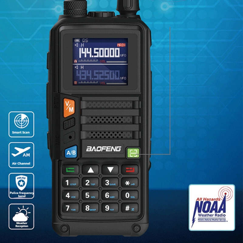 BAOFENG AS-53H High-Power Walkie Talkie Long Range 999 Channels UHF/VHF Two-Way Radio with FM Radio