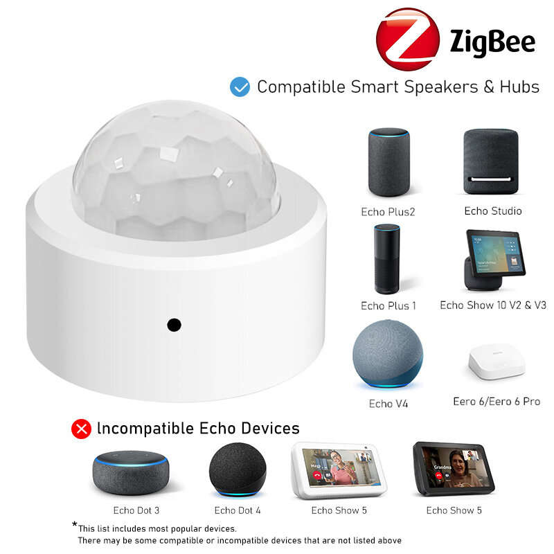Tuya Zigbe Human Motion Sensor Smart Home Mini PIR Motion Sensor Infrared Detector Security Smart Li