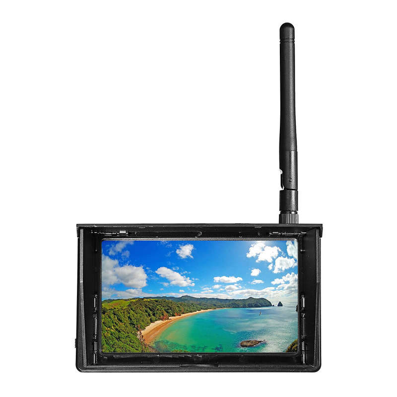 JINJIEAN 5.8G 48CH 4.3 Inch LCD 480x272 16:9 NTSC/PAL FPV Monitor Auto Search With OSD Build-in Batt