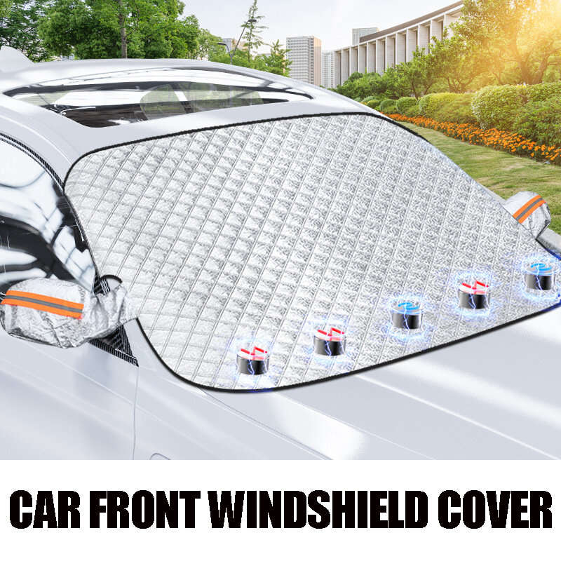Car Windshield Cover Snow and Frost Protection Car SUV Front Windshield Shield Cover Sunproof Heat-I