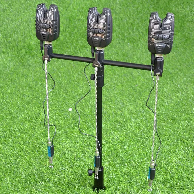 ZANLURE Fishing Alarm Kit 3PCS Water Resistant Blue LED Swinger Bite Alarm Set for Fishing