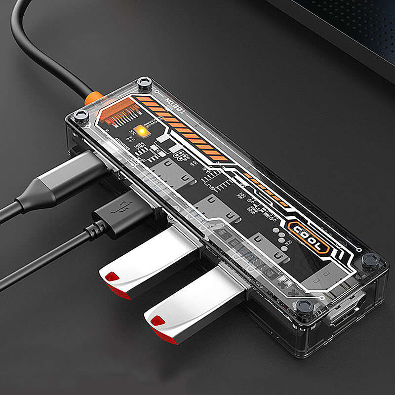 Seewei SW5H 5-in-1 USB 3.0 Hub Docking Station USB Adapter with USB2.0*2 USB3.0 PD100W USB-C 4K@30Hz