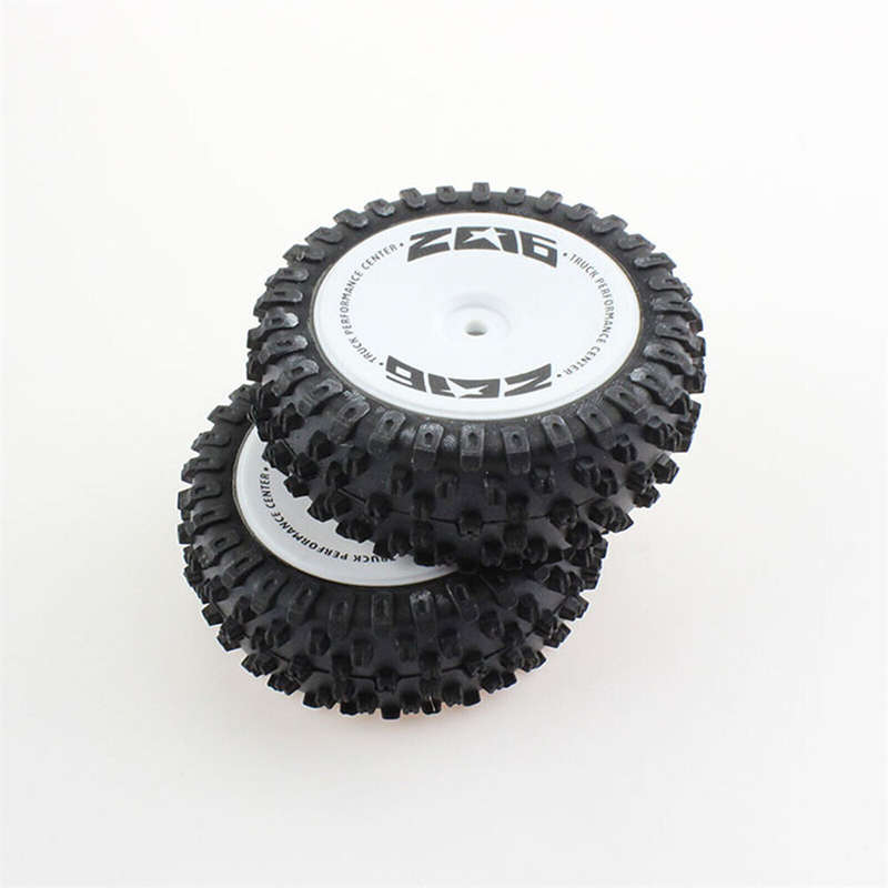 2PCS Wltoys 124007 1/12 RC Car Spare Front Tires Wheels Rims Glued 2485 Vehicles Models Parts Access