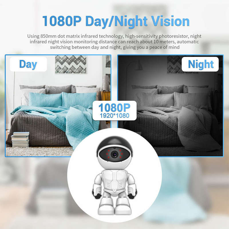 ESCAM PT205 1080P Robot IP Camera Security Camera 360 WiFi Wireless 2MP CCTV Camera Smart Home Video