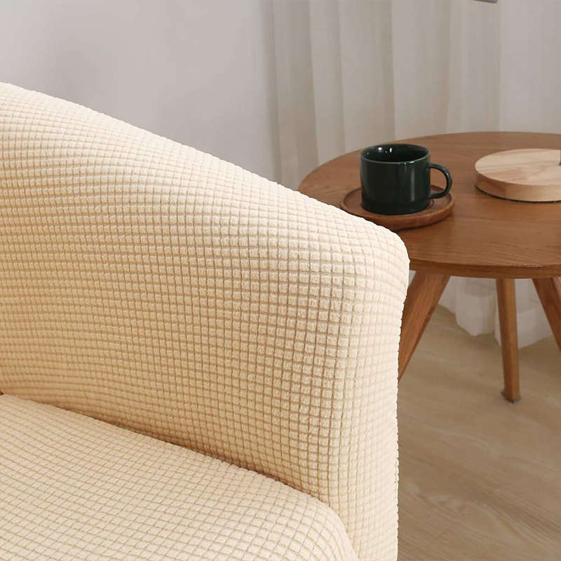 European Stretch Full-Inclusive Single Sofa Cover Cafe Shop Hotel Room Solid Color Sofa Chair Cover