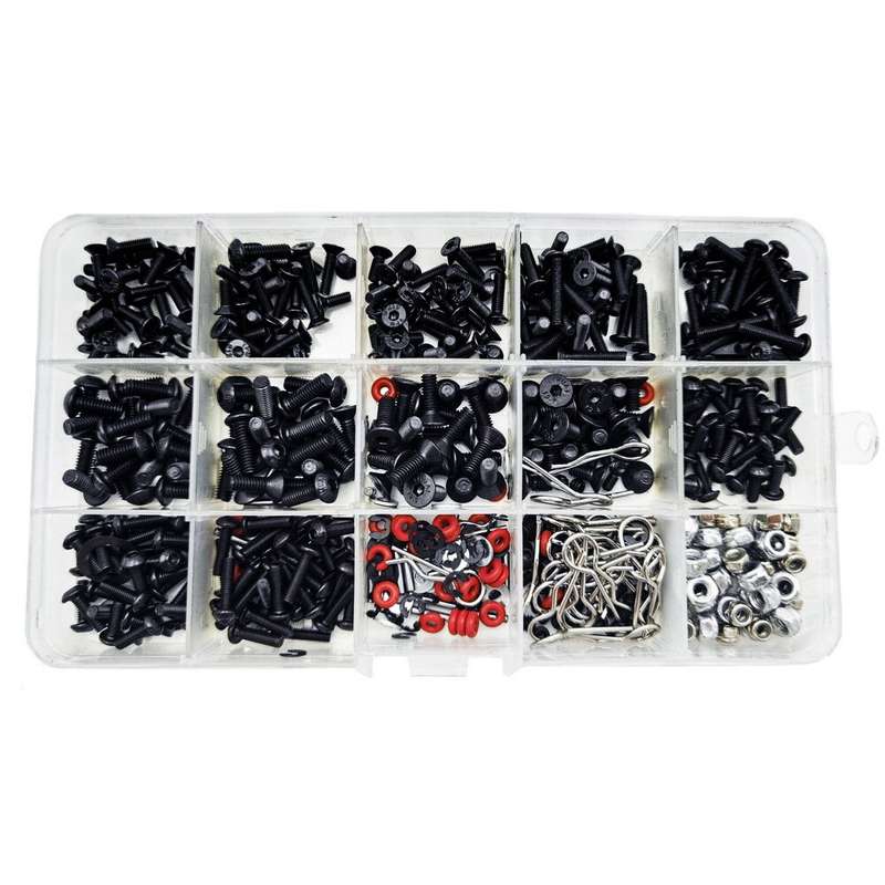 500Pcs M3 M4 Rc Car Repair Tool Set Screws Box Set For SCx10 TRX4 1/10 HSP Remote Control RC Car Par