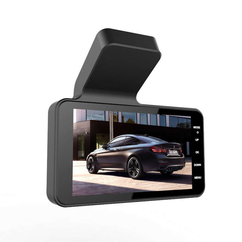 4 Inch Dash Cam HD 1080P Car DVR Front Rear Dual Recording Reversing Image 24H Parking Dual Lens Dri