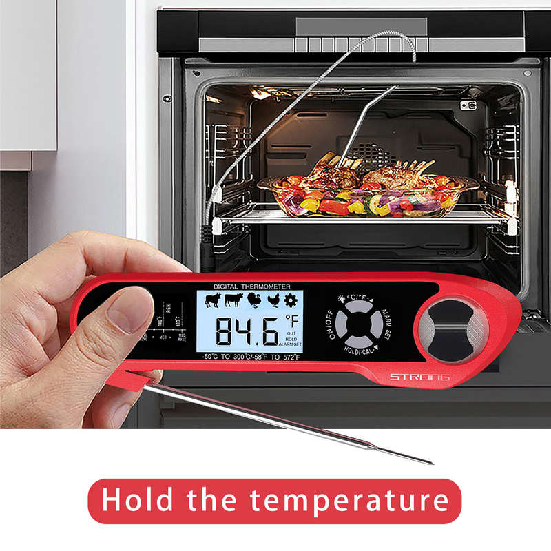 AGSIVO Dual Probes Fast Instant Read Digital Food Meat Thermometer Waterproof For BBQ Kitchen Cookin