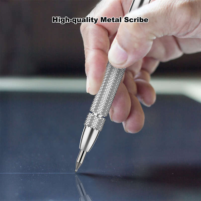 2PCS Tungsten Carbide Scriber with Magnet Engraving Pens with 10 Replacement Marking Tips for Glass/