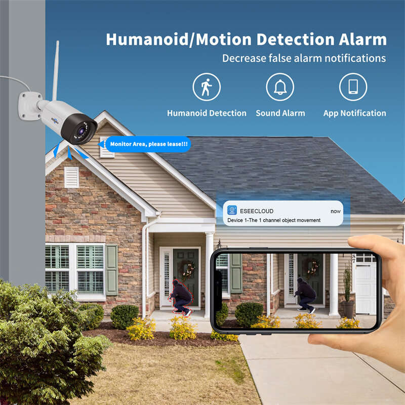 Hiseeu TZ-HB315 5MP Wireless IP Camera Outdoor Waterproof CCTV WiFi Surveillance Security Camera Nig