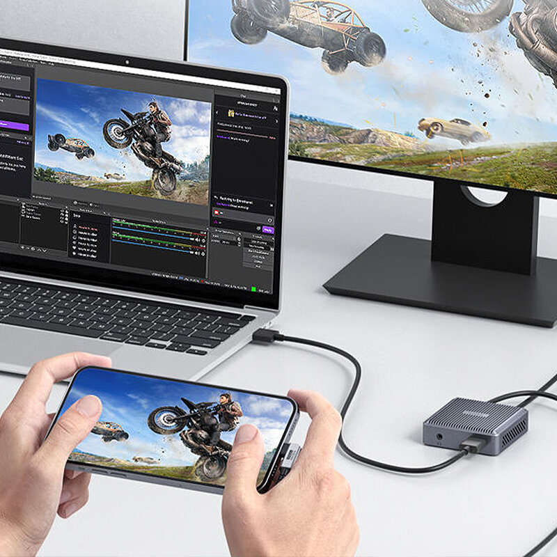 Hagibis 4K HD-Compatible Video Capture Card Loop Out for Game Recording Live Streaming 1080P Grabber