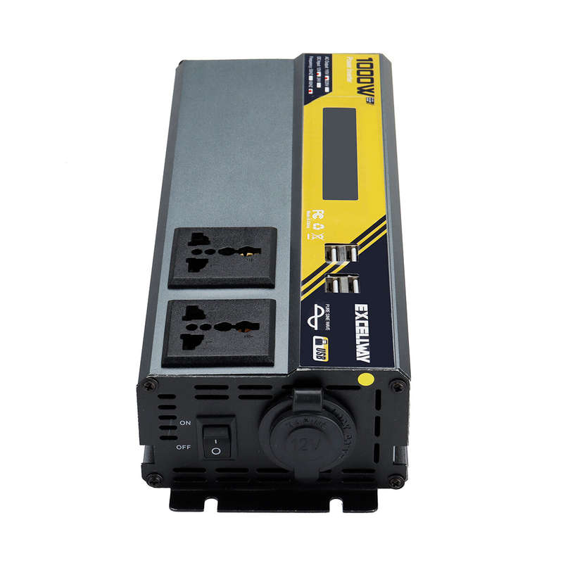 Excellway 1000W/2000W/3000W/4000W/6000W(Peak) Car Power Inverter 110V 60Hz DC 12V/24V Converter with