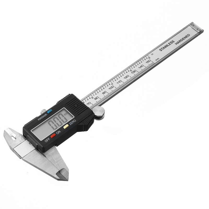 150mm Electronic Digital Vernier Caliper Stainless Steel Vernier Caliper Gauge Woodworking Measuring