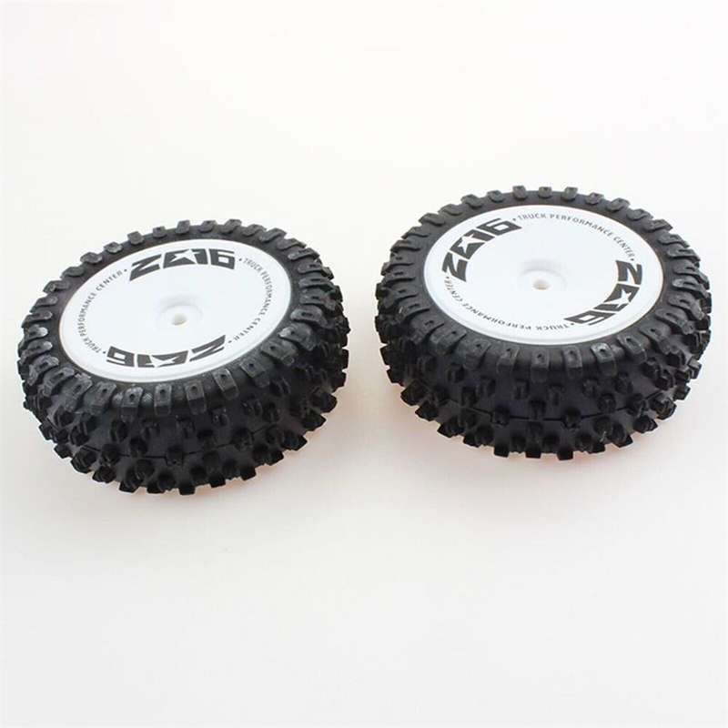 2PCS Wltoys 124007 1/12 RC Car Spare Front Tires Wheels Rims Glued 2485 Vehicles Models Parts Access