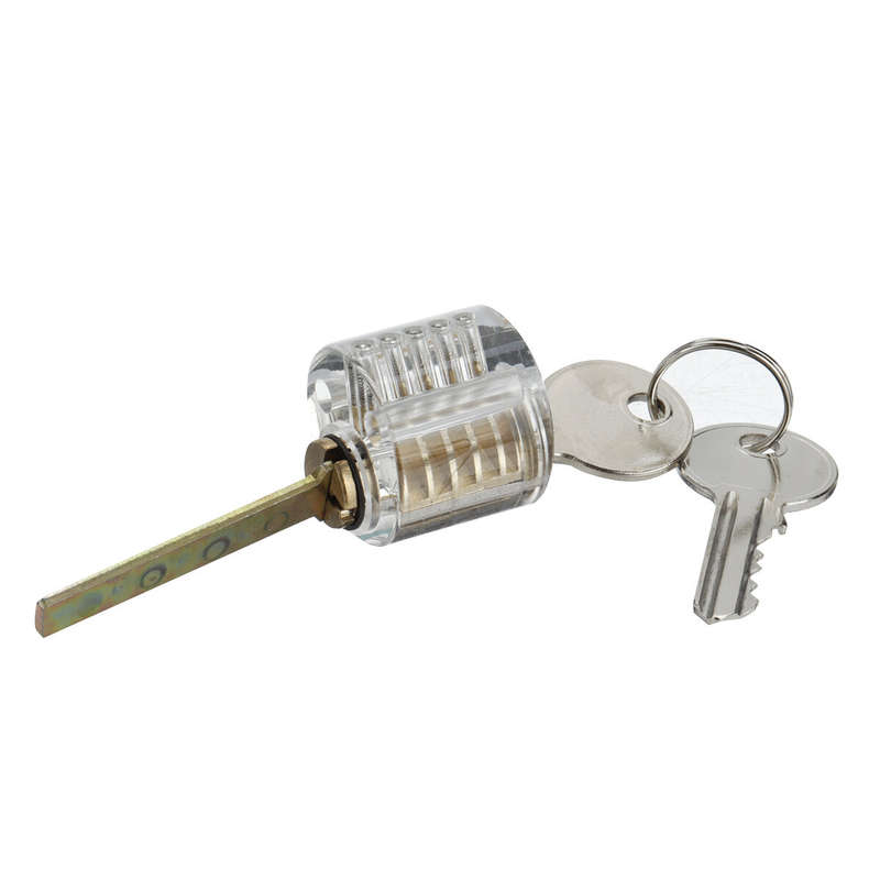 44PCS Orange Picks and Padlocks Set with Spring Steel Tools Transparent Padlocks and Automatic Unloc