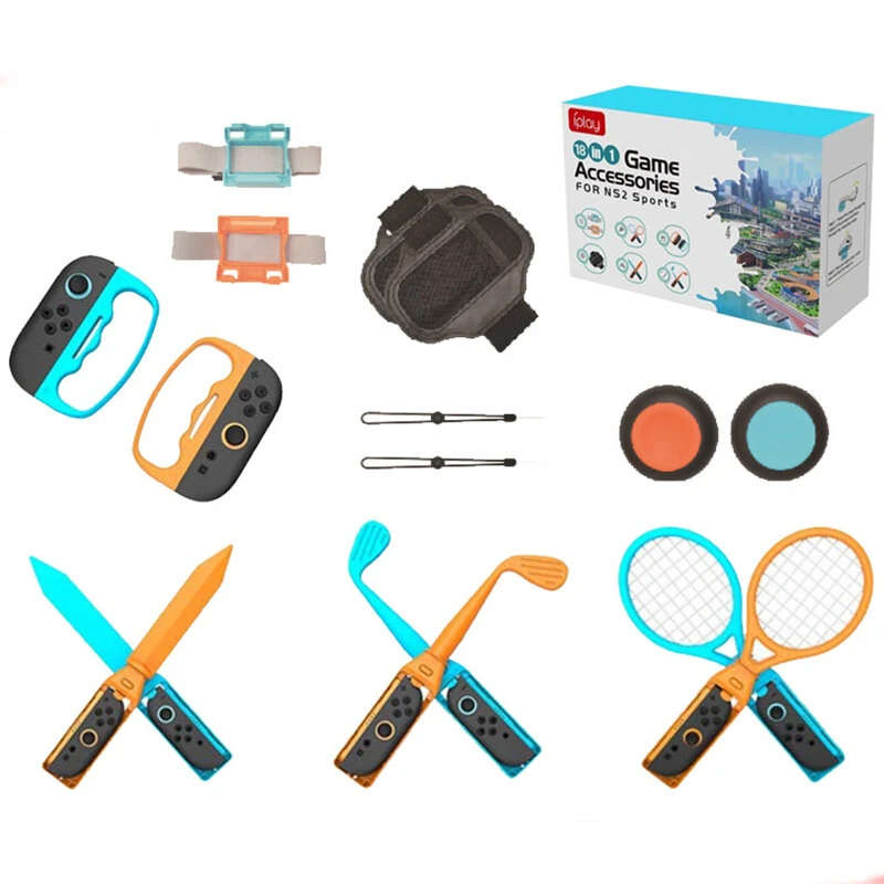 For Switch2 Sports 18-in-1 Tennis Racket + Strap + Detachable Grip IPLAY HBS-522