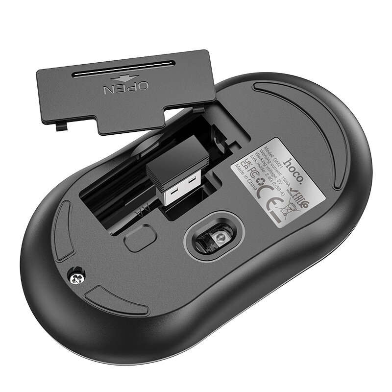 HOCO GM21 2.4G Wireless Mouse 1600 DPI 4D Button Business Mouse Mute Mice for Home Office