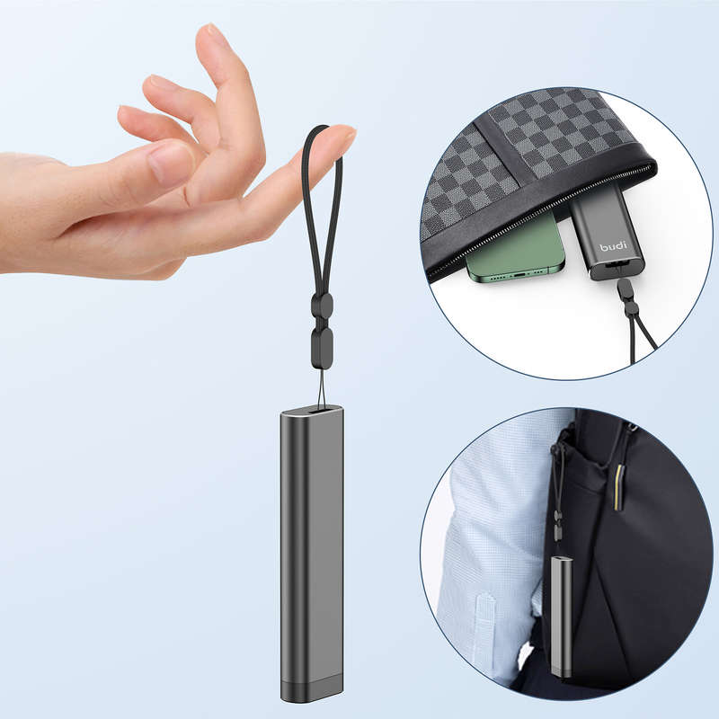 BUDI Multifunctional 9-in-1 SD Card Reader Cable and USB 3.0 Type-C Phone and External Camera and Co