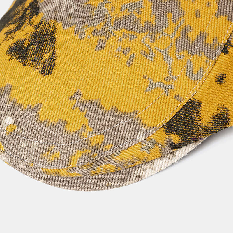 Collrown Beret Caps Print Sun Hat Tie-dye Cap