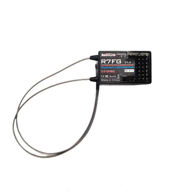 RadioLink R7FG 2.4GHz 7CH Dual Antenna SBUS/PPM/PWM RC Reciever Integrated Gyro For Radiolinks RC4GS