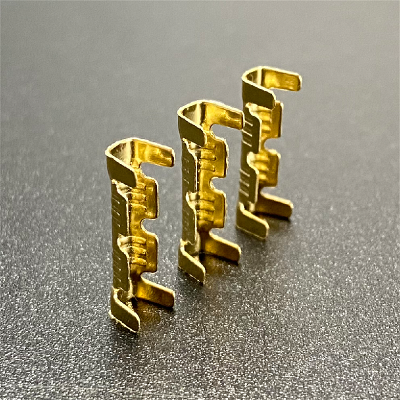 1000PCS Gold 453 U-Shaped 0.3-1.5mm 2 Terminal Tab Cold Inserts Connectors Cold Terminal Small Teeth