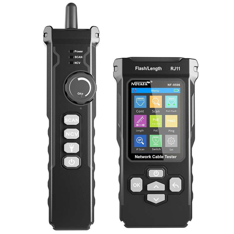 NOYAFA NF-8506 LCD Digital Network Cable Tester Rechargeable Network Line Finder Multifunctional Wir