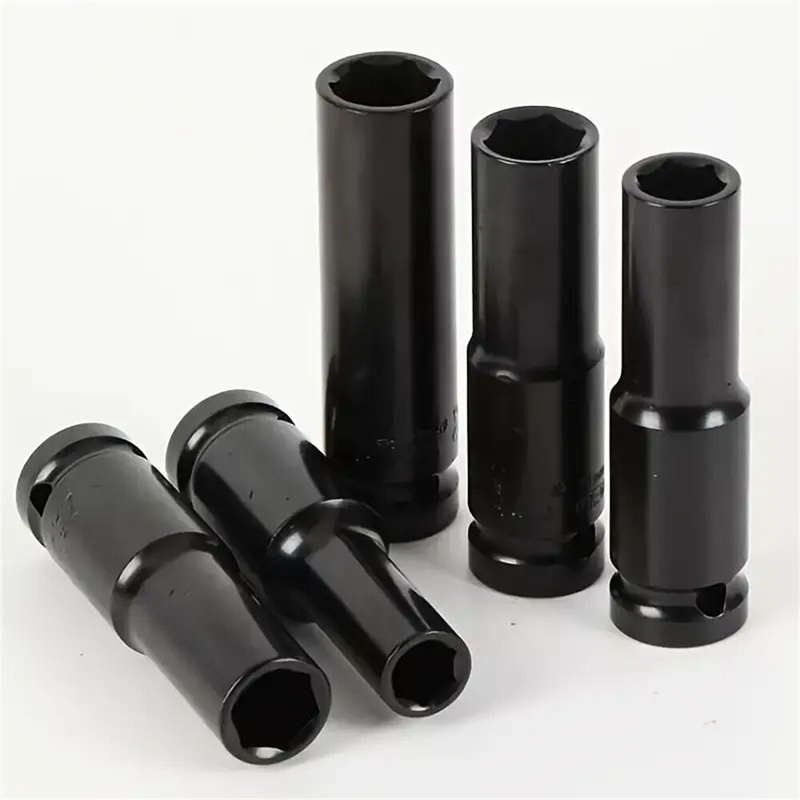 10PCS Carbon Steel 1/2 Inch Electric SleeveTool Adapter Set 8-24mm Polished Finish for Impact Wrench