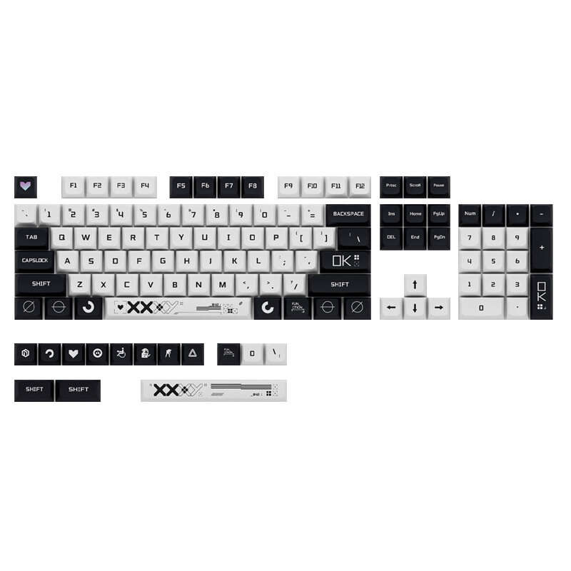 118 Keys Print Theme PBT Keycap Set XDA Profile Sublimation DIY Custom Keycaps for Mechanical Keyboa