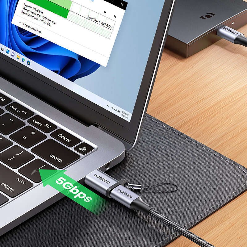 UGREEN USB-C Adapter USB 3.0 2.0 Male to USB 3.1 Type C Female Type-C Adapter for Laptop Phone Earph