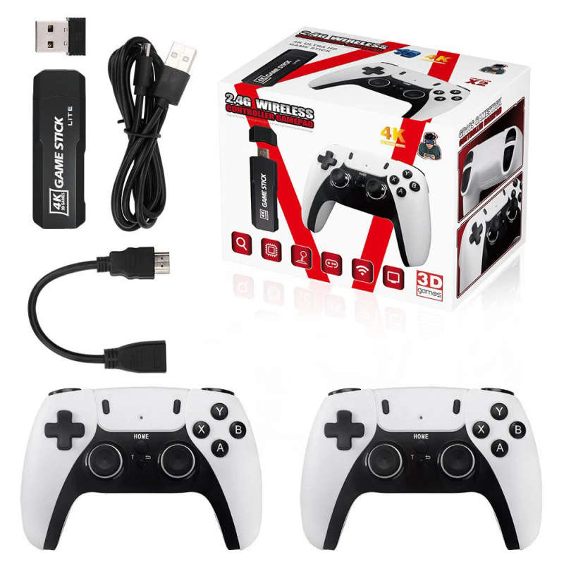 GD10 PRO 256G TV Game Stick Console with Dual 2.4G Wireless Controller Game 4K 58000+ Games Retro Vi