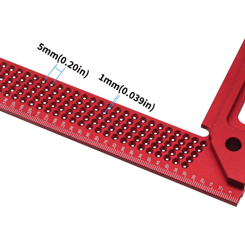 FNICEL 300mm Woodworking Scriber Precision Woodworking Square Aluminum Framing & Mitre Square L-type