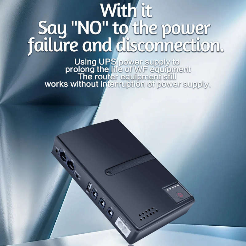 Mini UPS Uninterruptible Power Supply 10400mAh Battery Backup 5V 9V 12V for Router Monitor Camera Hi