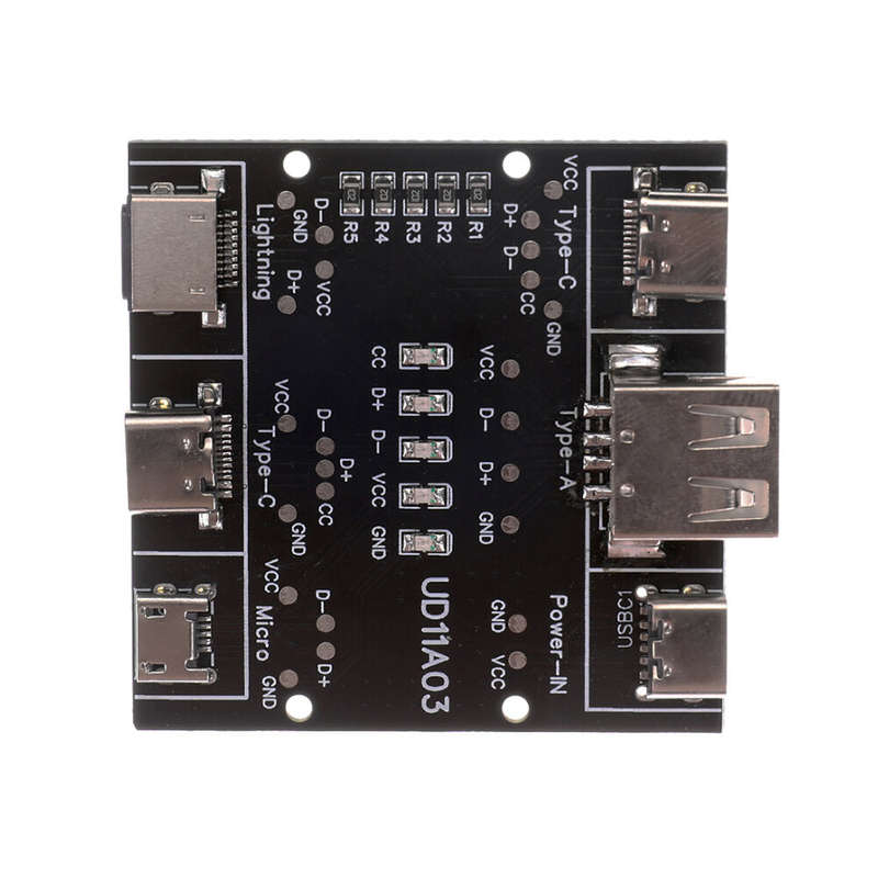 Multifunction USB Cable Tester USB A to Type-c Micro Lighting Short Circuit On-Off Data Cable Test T