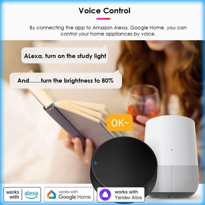 AUBESS WiFi IR Smart Universal Remote Control For TV Air Conditioner, Compatible With Tuya Smart Lif