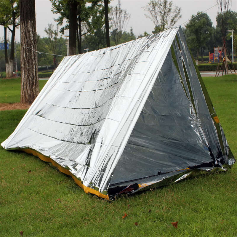 Camping Sun Protection Space Blanket Foldable EmergencyTent Survival Insulation Blanket Sleeping Bag