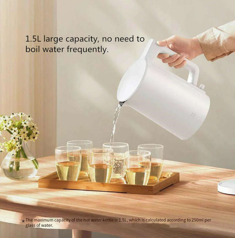 XIAOMI Mijia Electric Kettle N1 Fast Boiling 304 Stainless Steel 1.5L Water Kettle Smart Anti-Overhe