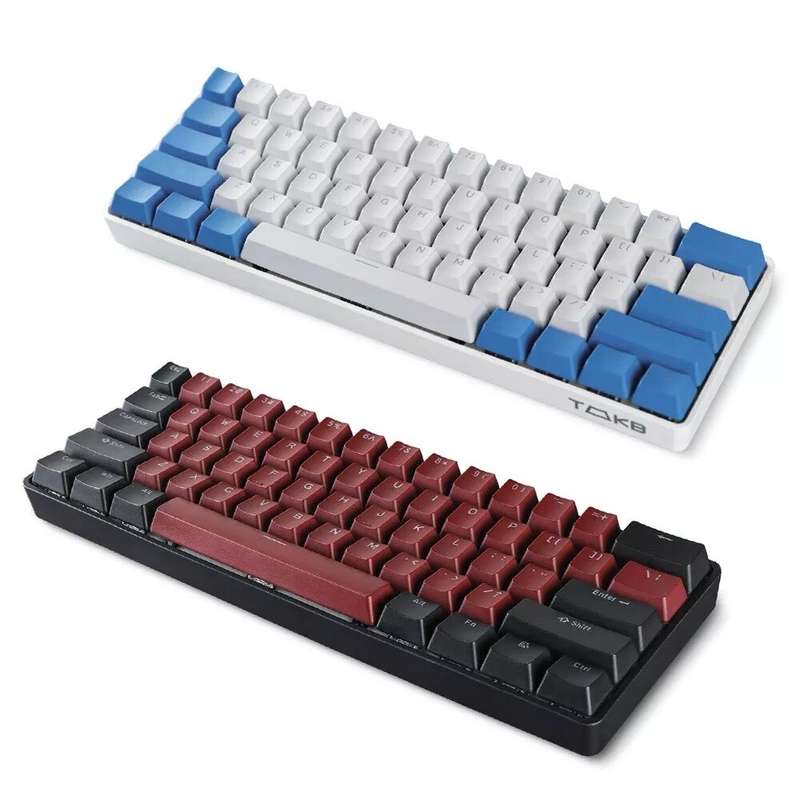 TMKB GK61 Mechanical Gaming Keyboard 61 Keys Full-Key Programmable PBT Translucent Keycaps Dual-Mode