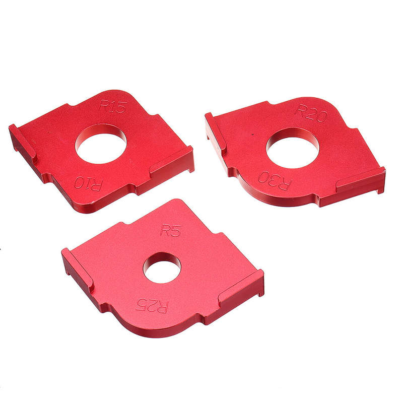 Drillpro 3 Pack Wood Panel Radius R5-R30 Quick-Jig Router Table Bits Jig Corner Template Woodworking