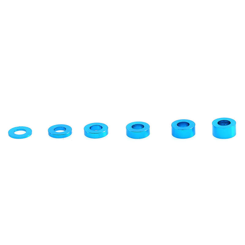 24PCS M3 Aluminum Alloy Flat Gasket Set for Tamiya 53539 TT02 TT01 XV01 XV02 RC Car Parts