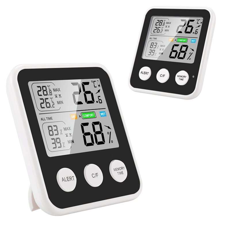 High-Precision Lcd Electronic Digital Display Indoor Temperature And Humidity Meter Multi-Functional