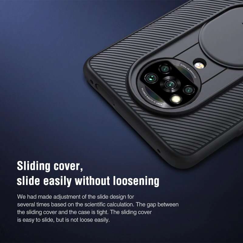 Nillkin For Poco X3 Pro /  Poco X3 Nfc Case Bumper With Slide Lens Cover Shockproof Anti-Scratch Tpu