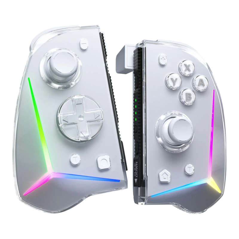 EasySMX S15 L/R Split Joypad Wireless RGB Controller Compatible with NS/OLED 6-Axis Gyro Swappable M