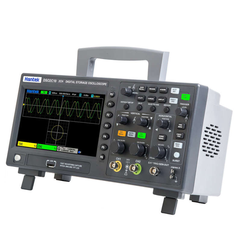 Hantek DSO2C10 Digital Oscilloscope 2CH Digital Storage 1GS/s Sampling Rate 100MHz Bandwidth Dual Ch
