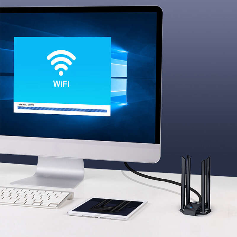 COMFAST CF-WU785AC 1300Mbps Wireless Network Card 2.4G/5GHz Dual Band USB WiFi Receiver Adapter with