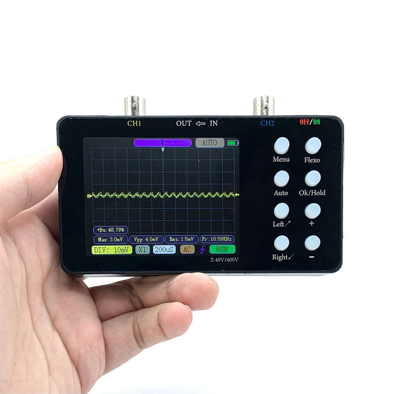 SCO2 Dual Channel Digital Oscilloscope 50M Sampling Rate 10Mhz Analog Bandwidth One Key AUTO Anti Bu